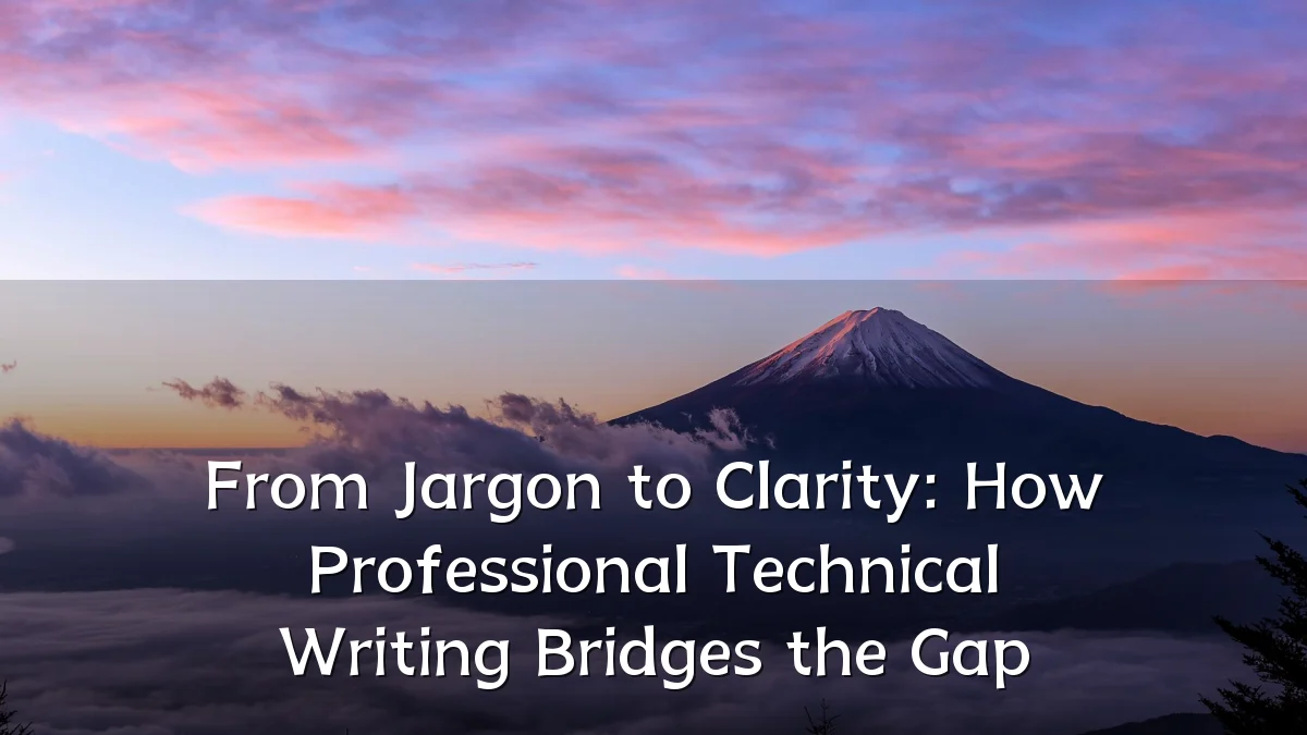From Jargon to Clarity: How Professional Technical Writing Bridges the Gap