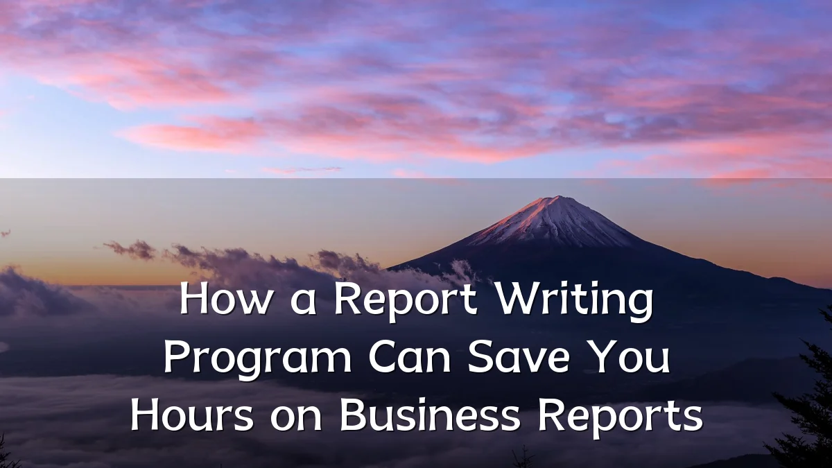 How a Report Writing Program Can Save You Hours on Business Reports