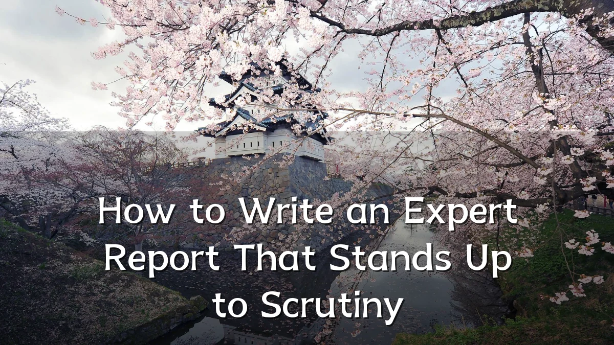 How to Write an Expert Report That Stands Up to Scrutiny