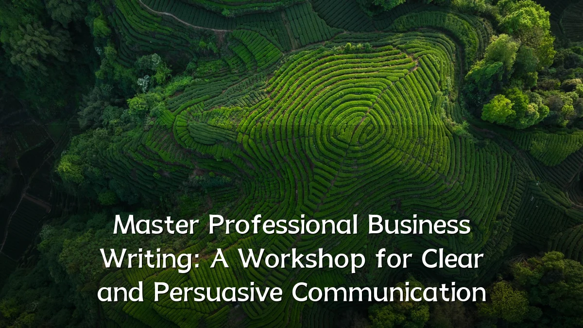 Master Professional Business Writing: A Workshop for Clear and Persuasive Communication