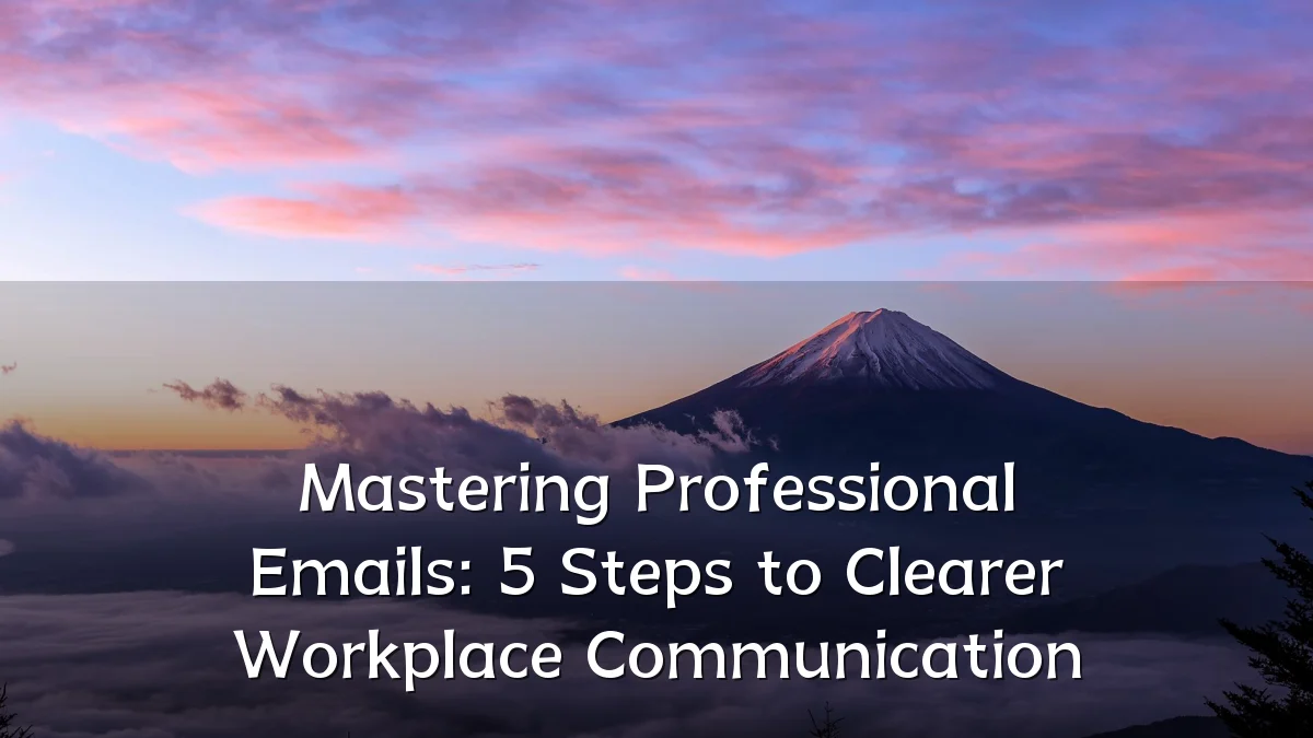 Mastering Professional Emails: 5 Steps to Clearer Workplace Communication