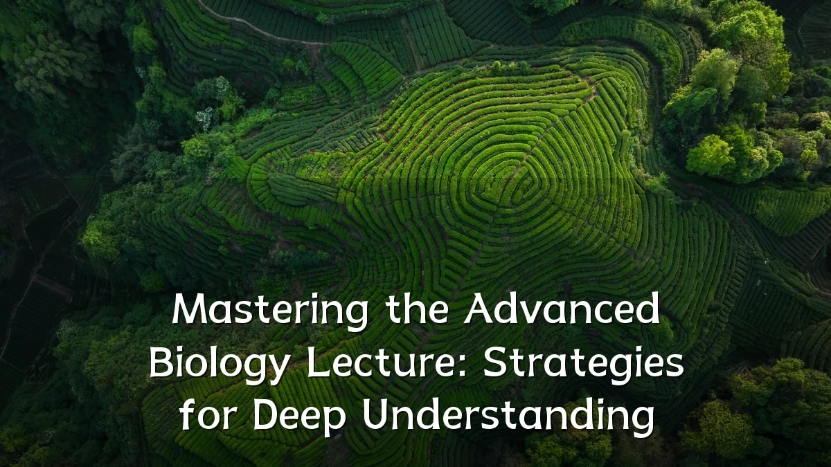 Mastering the Advanced Biology Lecture: Strategies for Deep Understanding