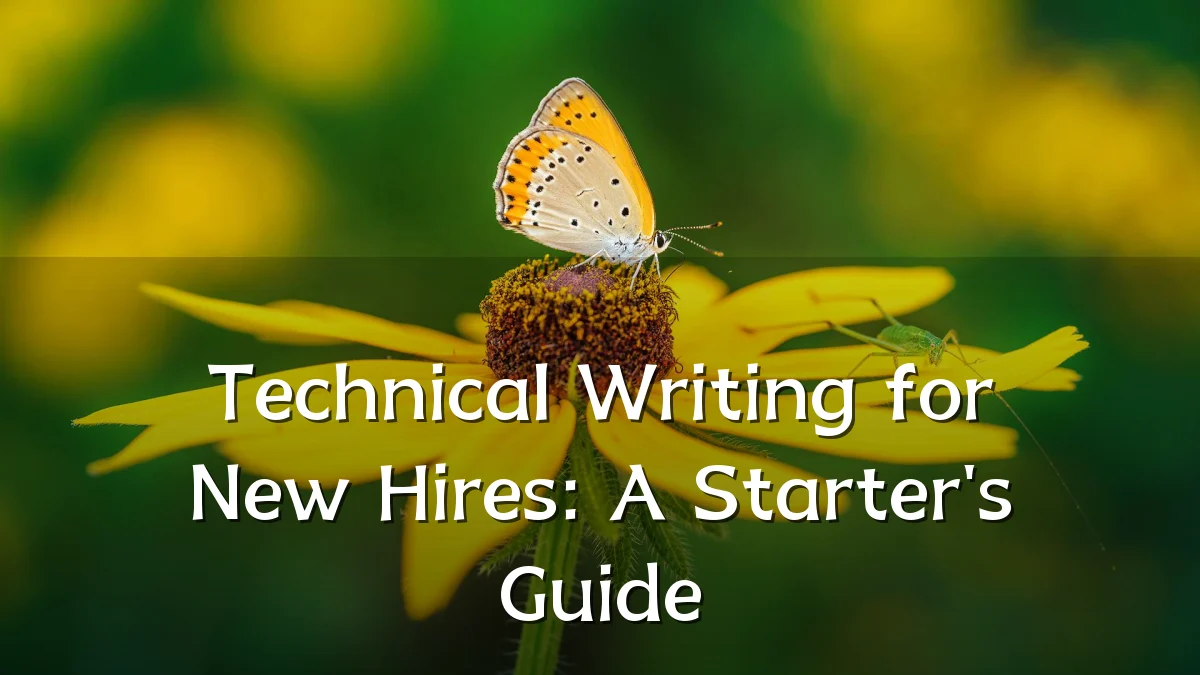 Technical Writing for New Hires: A Starter's Guide